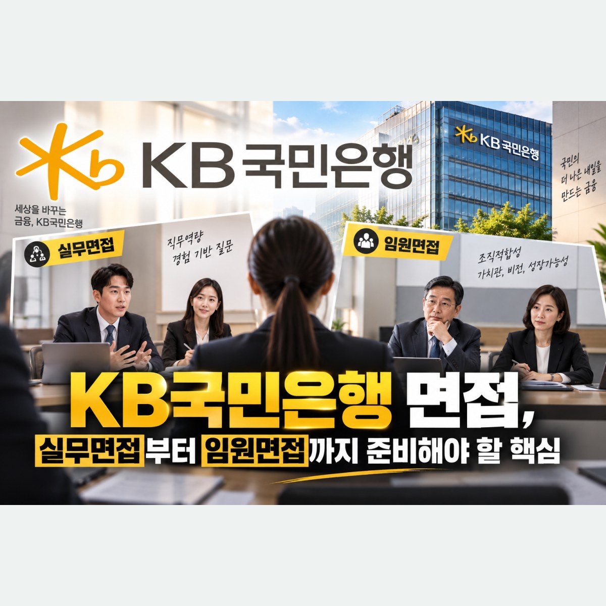 KB국민은행 면접 준비 l 실무면접부터 임원면접까지 준비해야 할 핵심