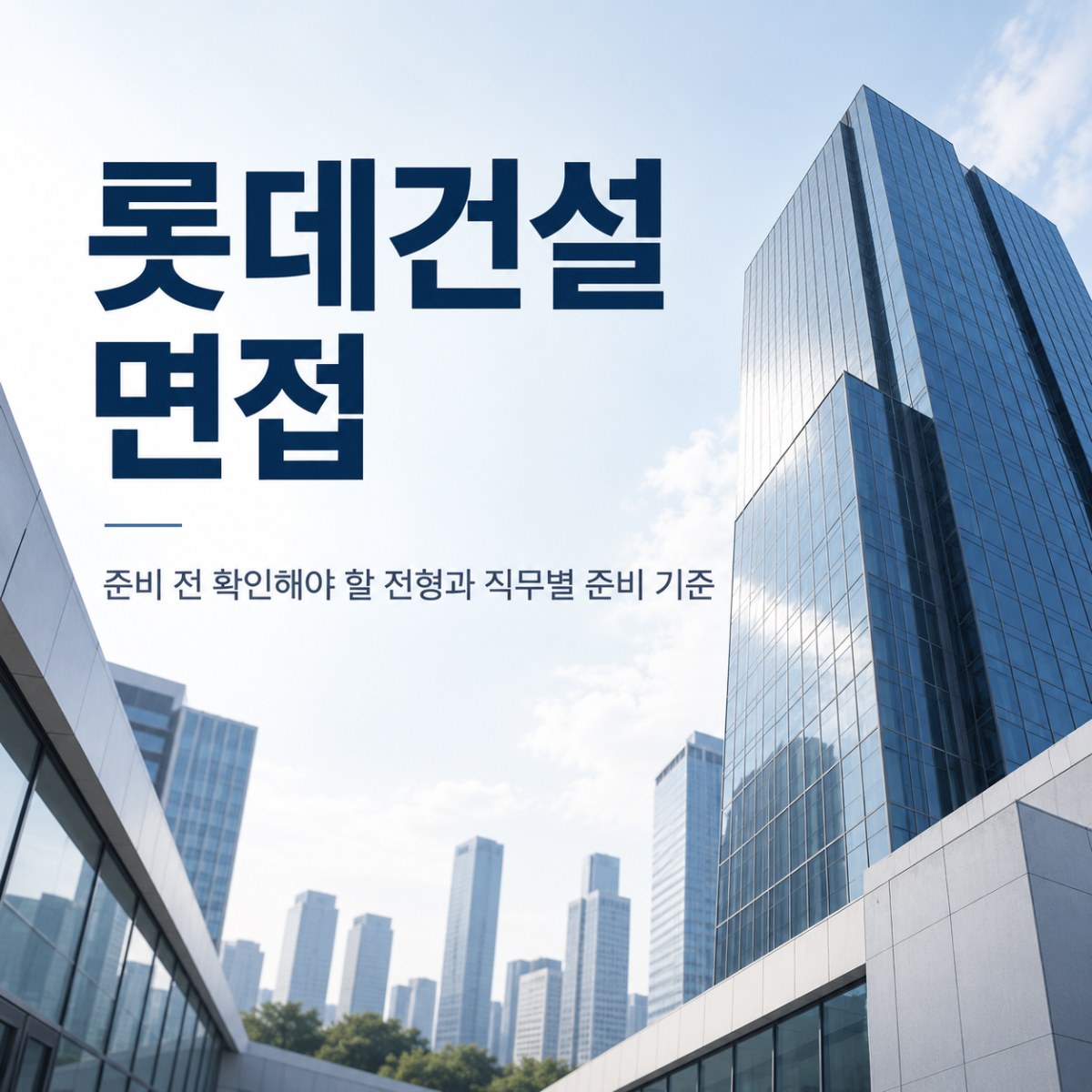 롯데건설 면접, 전형별 준비 기준과 직무면접 확인사항