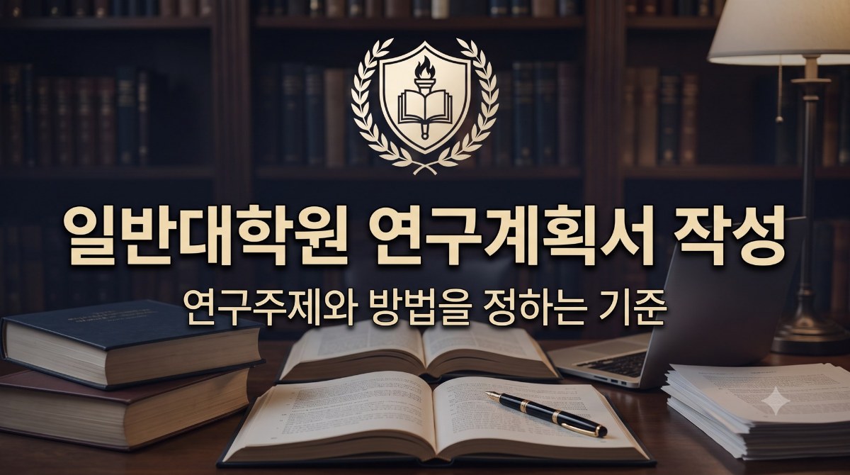 연구계획서 작성 일반대학원 준비 가이드