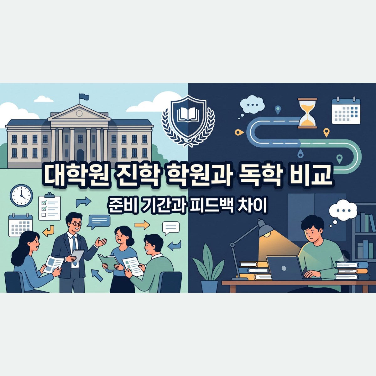 대학원 진학 학원과 독학 비교, 준비 기간과 피드백 차이