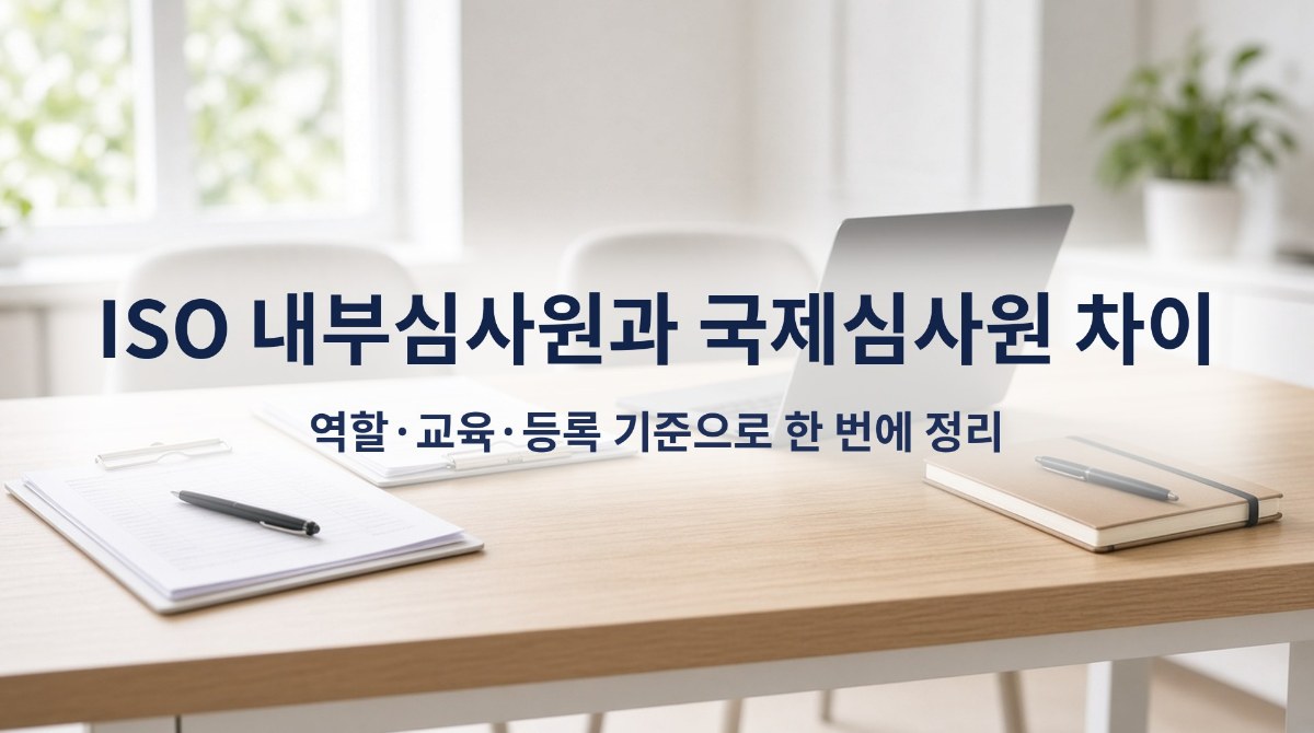 ISO 내부심사원과 국제심사원 차이, 역할·교육·등록 기준으로 한 번에 정리