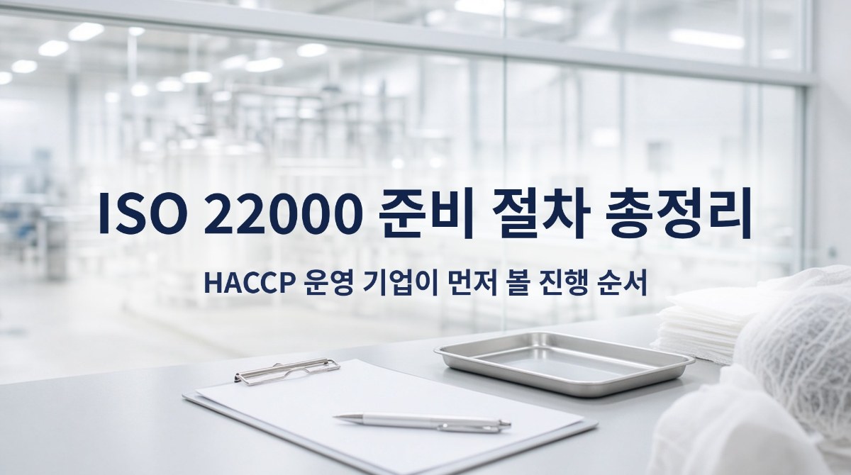ISO 22000 준비 절차 총정리, HACCP 운영 기업이 먼저 볼 진행 순서