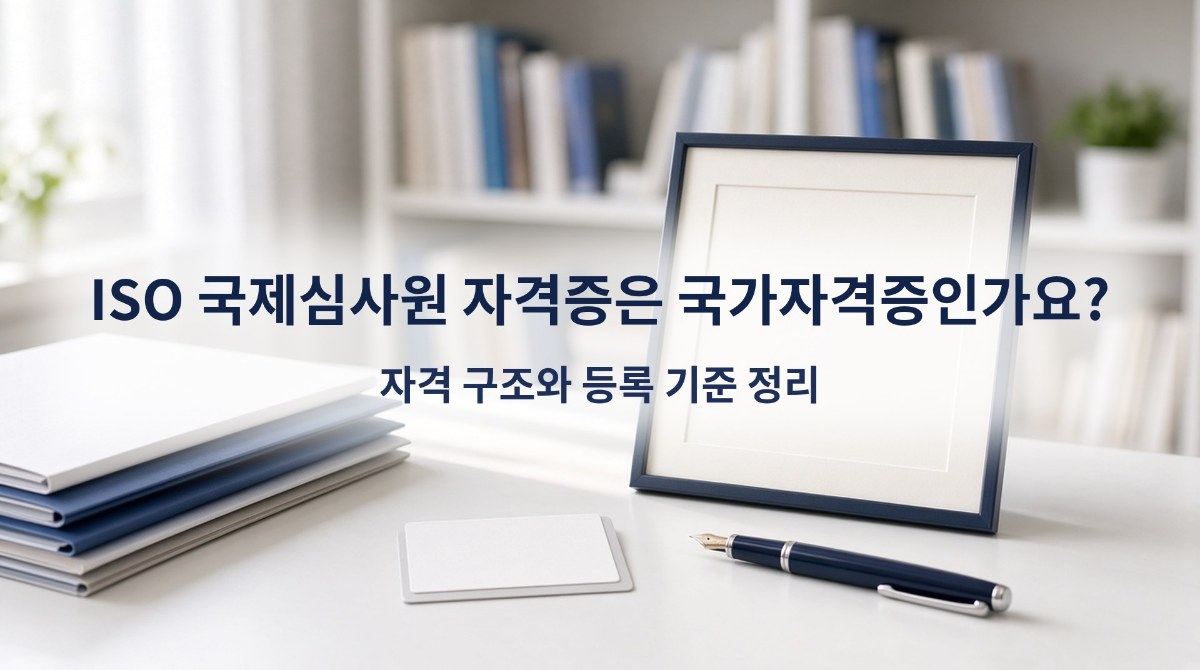ISO 국제심사원 자격증은 국가자격증인가요? 자격 구조와 등록 기준 정리