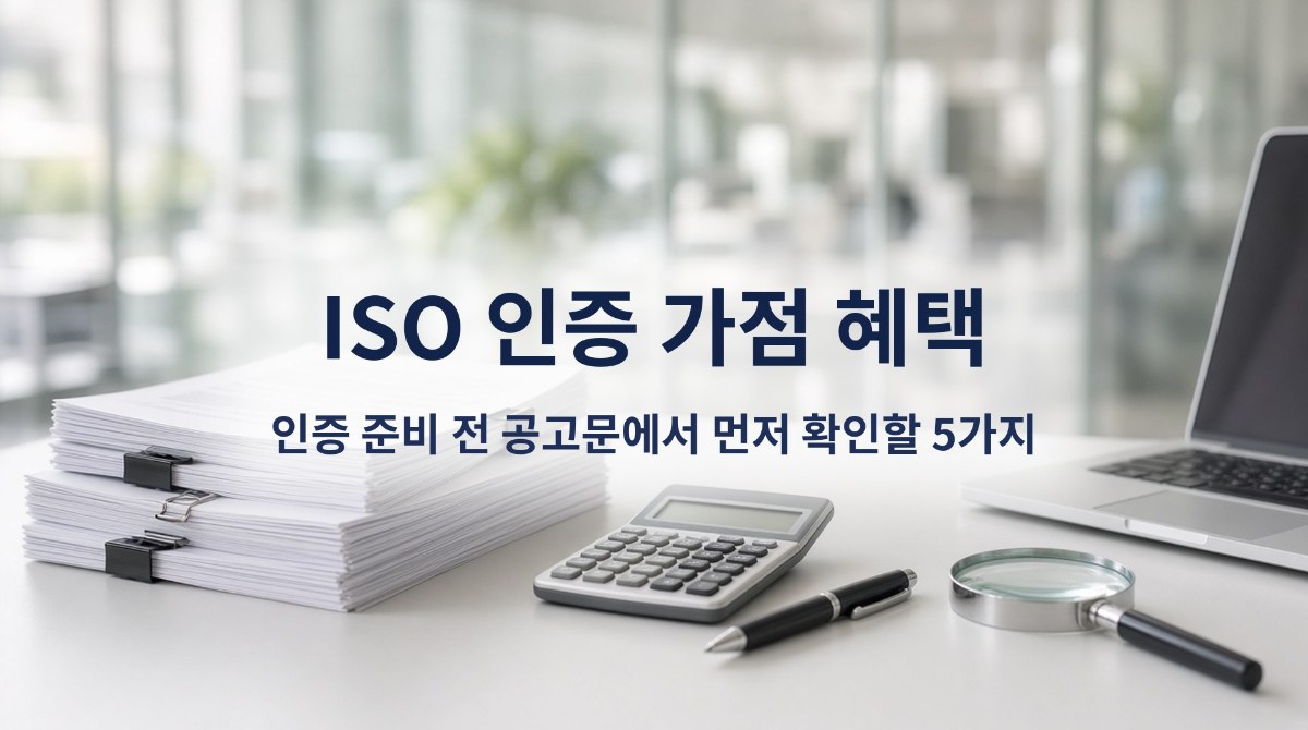 ISO 인증 가점 혜택, 인증 준비 전 공고문에서 먼저 확인할 5가지