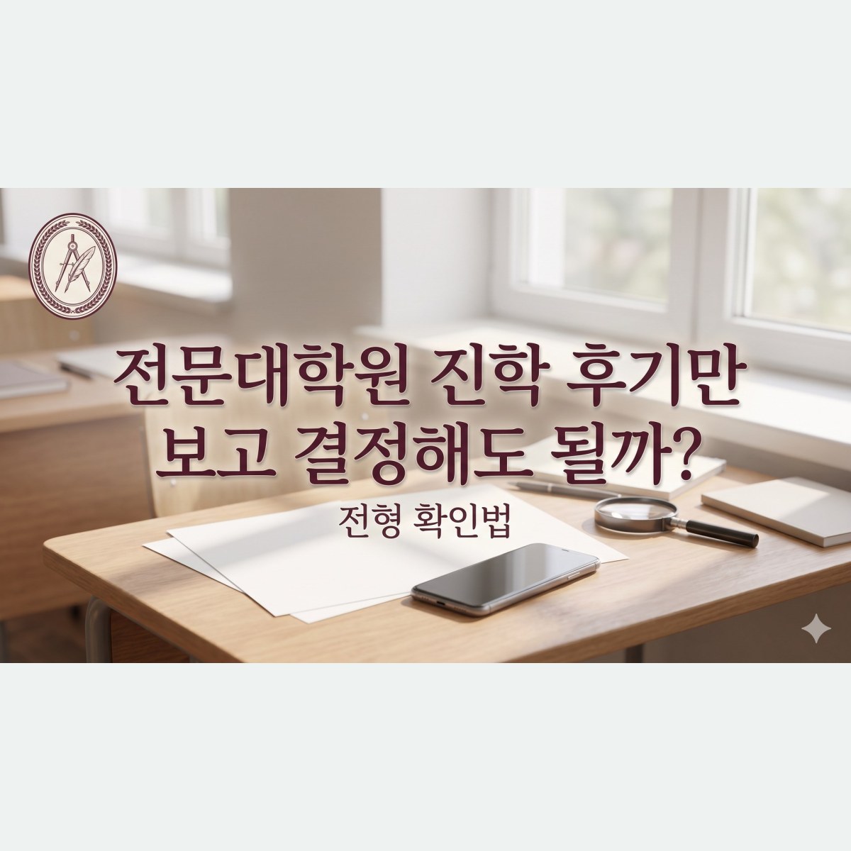 전문대학원 진학 후기만 보고 결정해도 될까? 전형 확인법