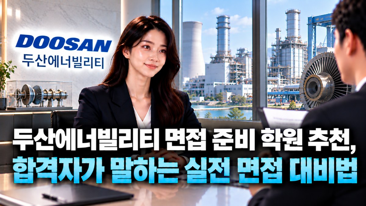 두산에너빌리티 면접 준비 학원 추천, 합격자가 말하는 실전 면접 대비법