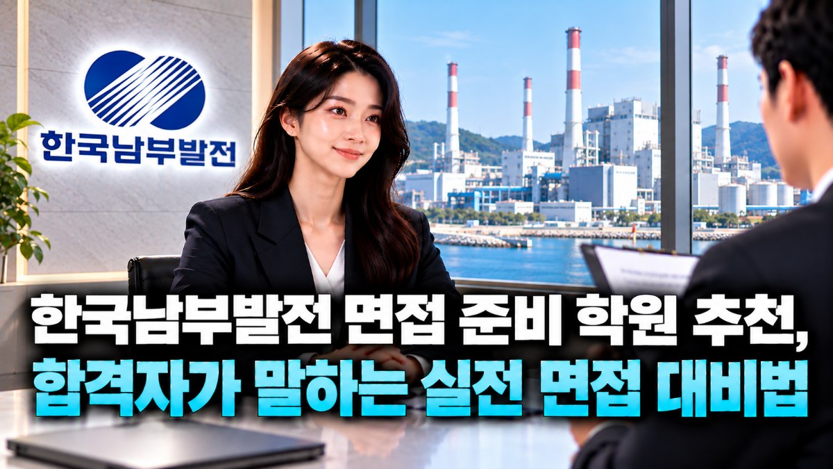 한국남부발전 면접 준비 학원 추천, 합격자가 말하는 실전 면접 대비법