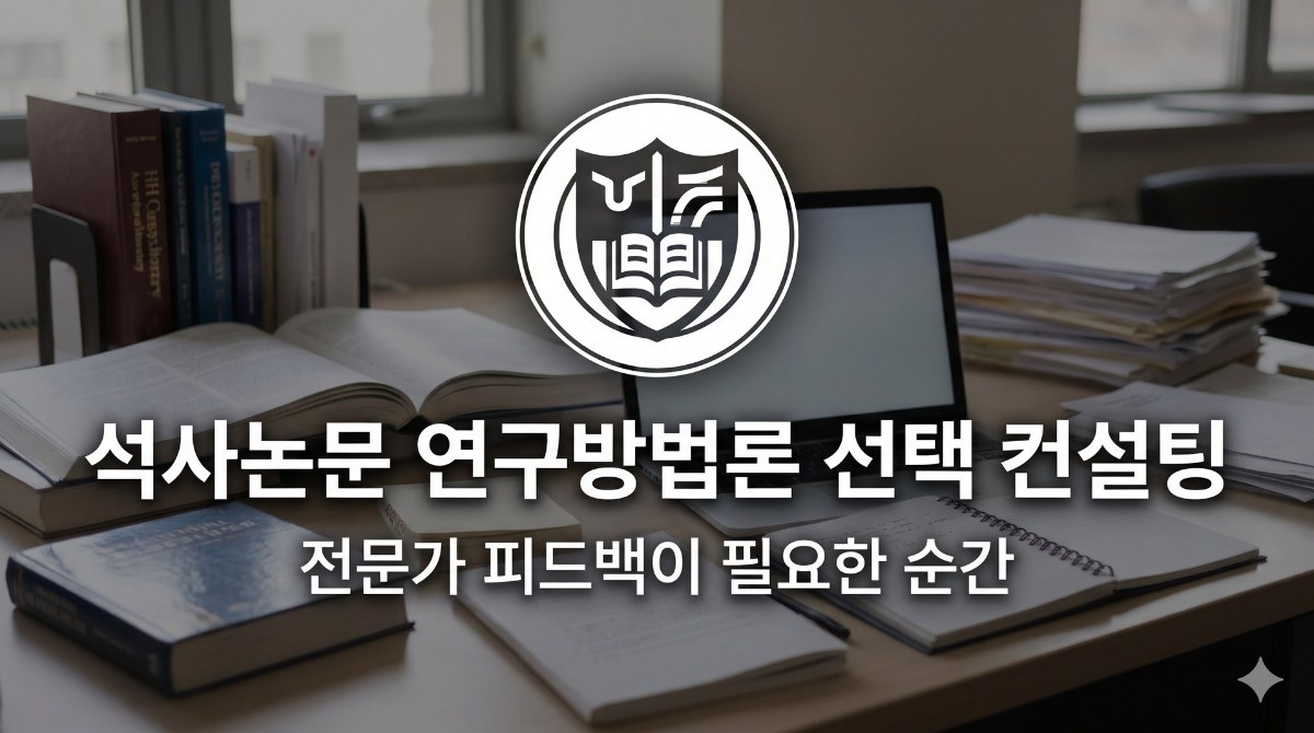 석사논문 연구방법론 선택 핵심 체크 포인트 인포그래픽