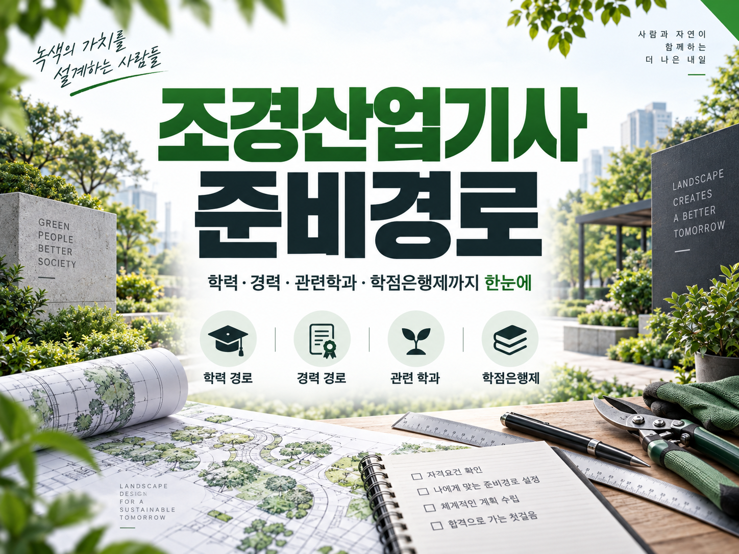 조경산업기사 준비경로, 대학진학 전에 응시조건부터 확인하세요