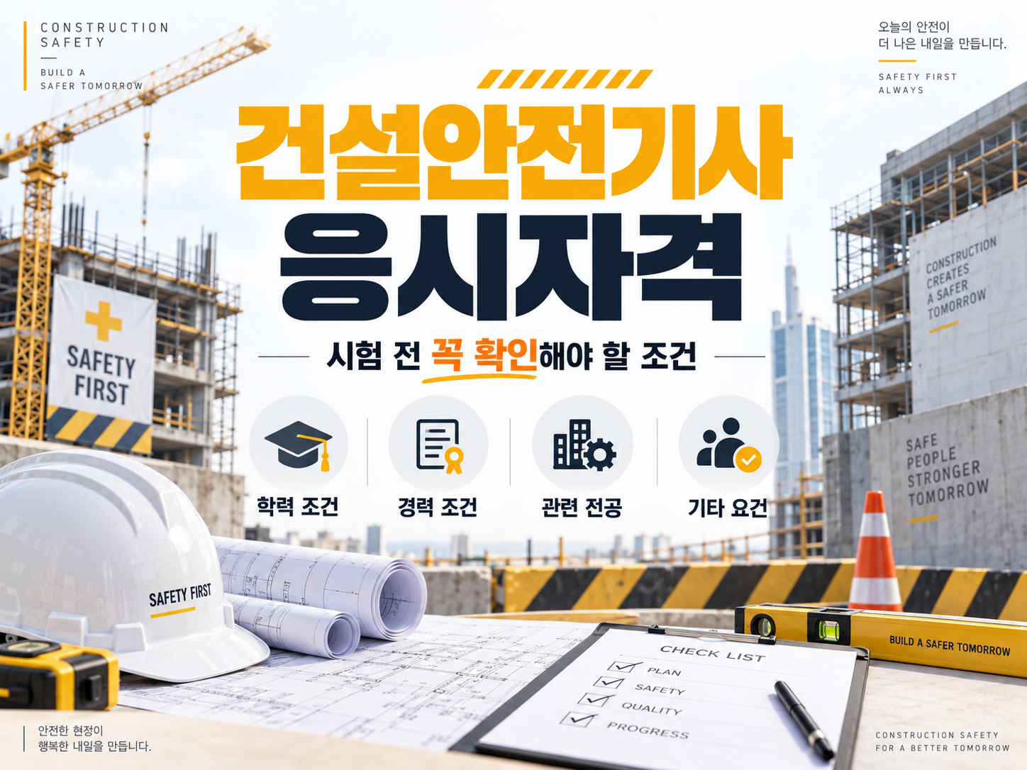 건설안전기사 응시자격, 고졸·중퇴·전문대졸·대졸마다 출발점이 다른 이유