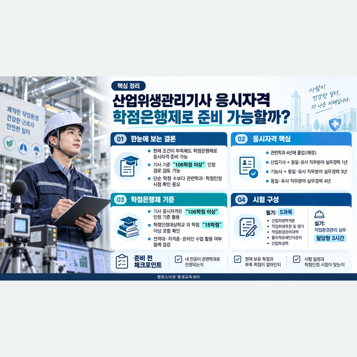산업위생관리기사 응시자격 경력 없이 준비하는 방법
