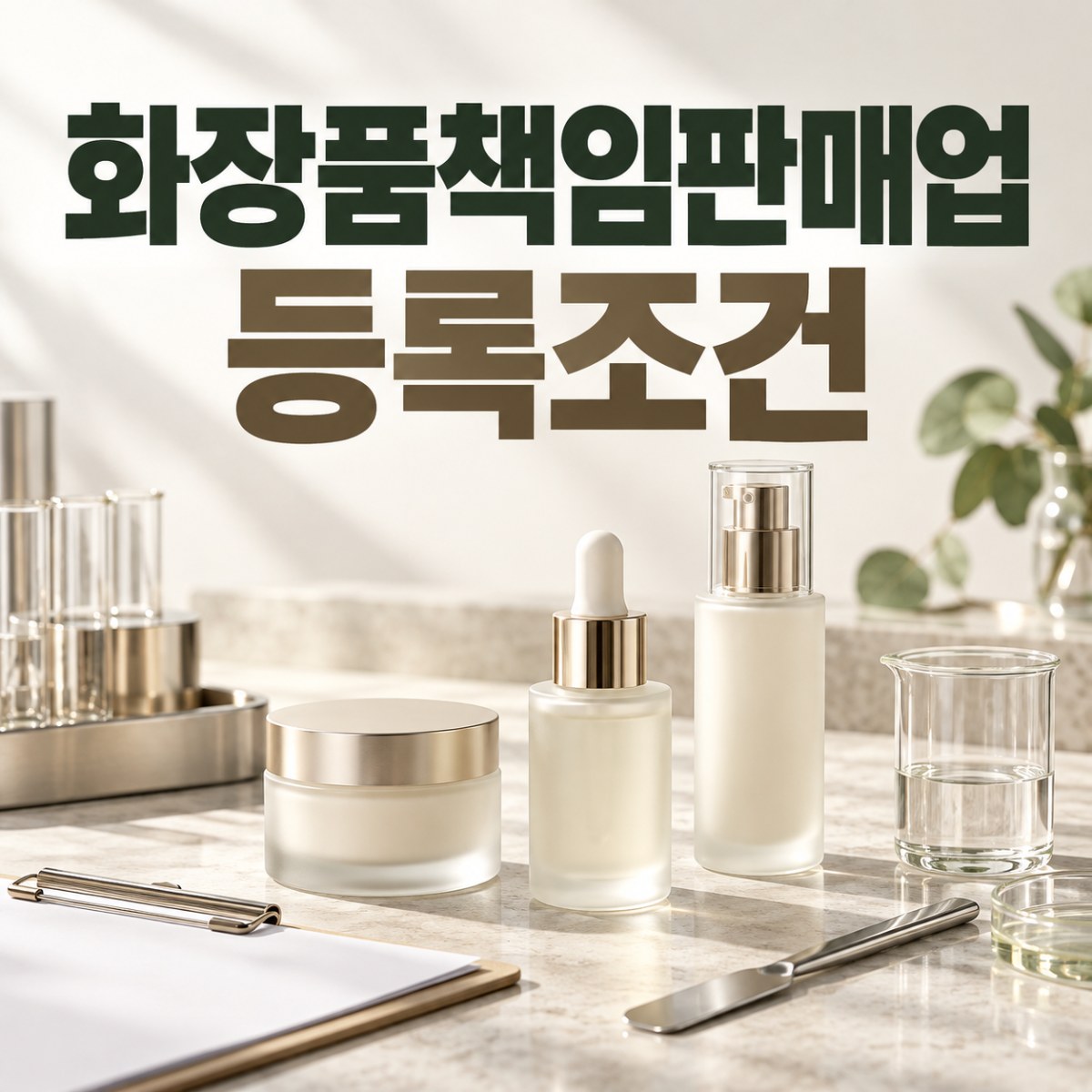 화장품책임판매업 등록조건 관련 경력 없어도 가능할까?