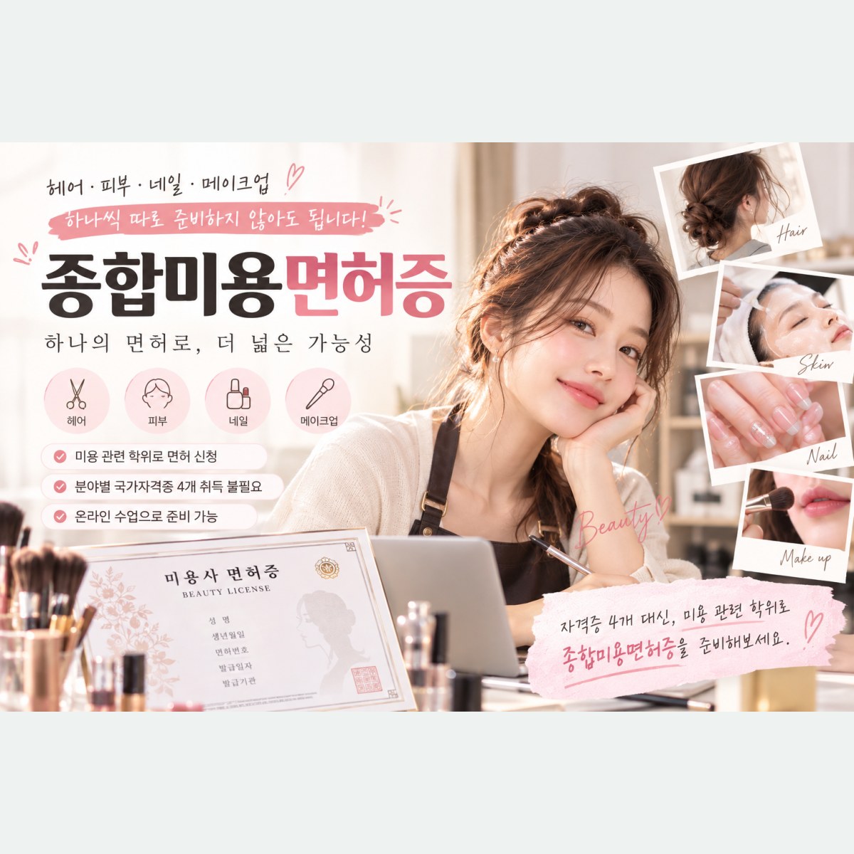 미용종합면허증 온라인 취득방법, 학점은행제로 준비하는 기간·비용 총정리