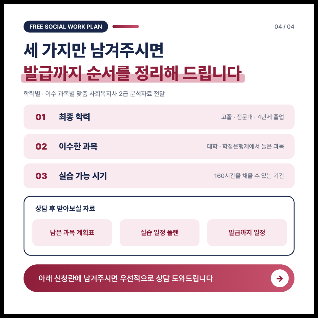 사회복지사 2급 무료 분석 안내
