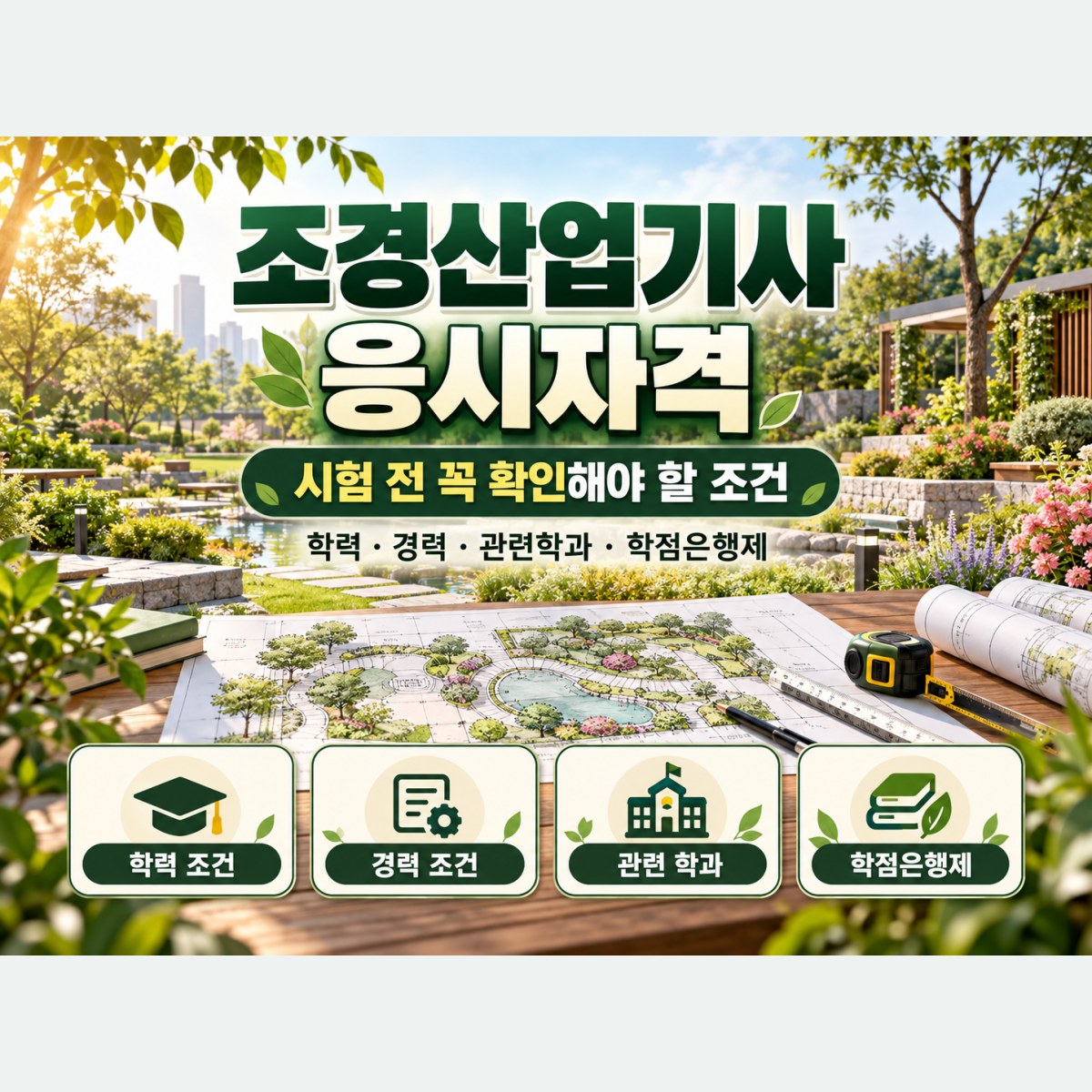 조경산업기사 응시자격, 관련 자격증이 없는 초보자는 어떤 경로로 시작할까