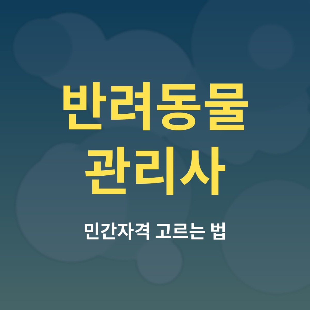 반려동물관리사 자격증, 취득 전에 꼭 확인할 것들