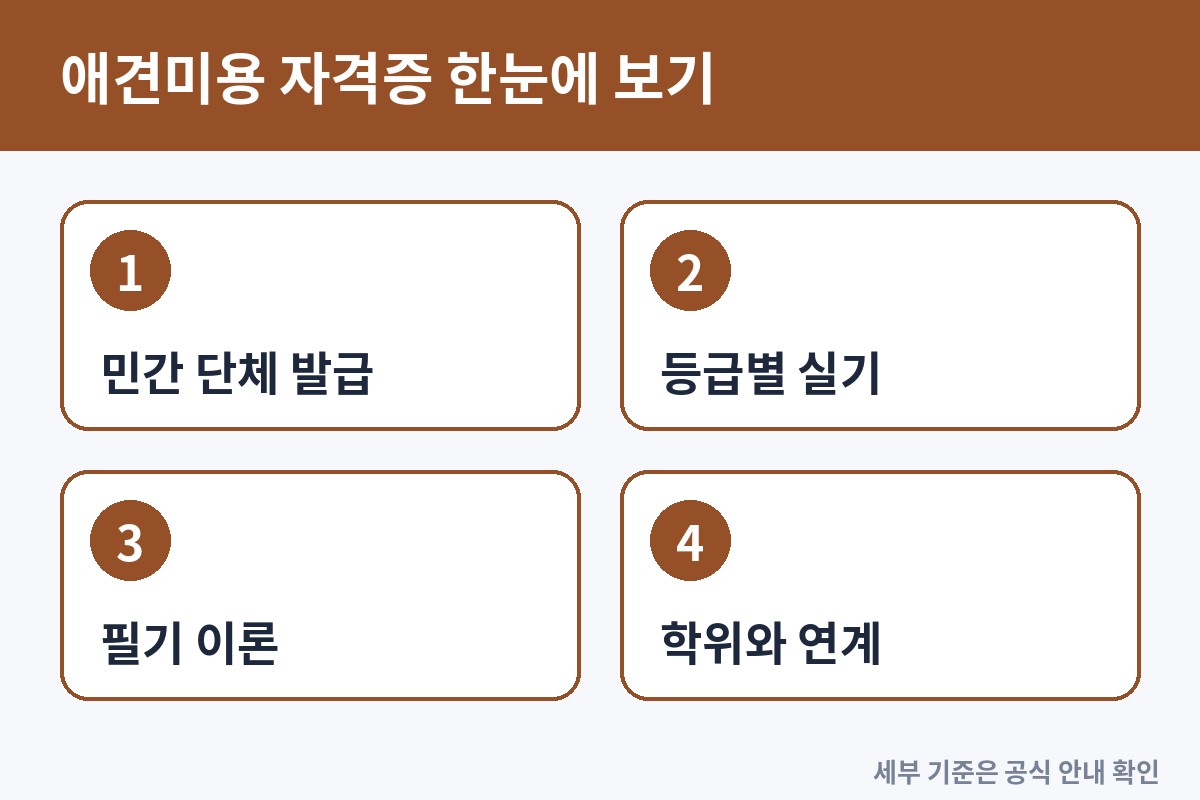 애견미용 자격증 종류와 등급, 시험 구조 쉽게 정리