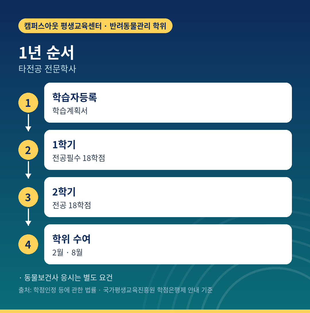 1년 안에 끝내는 학기별 순서와 학위 활용처