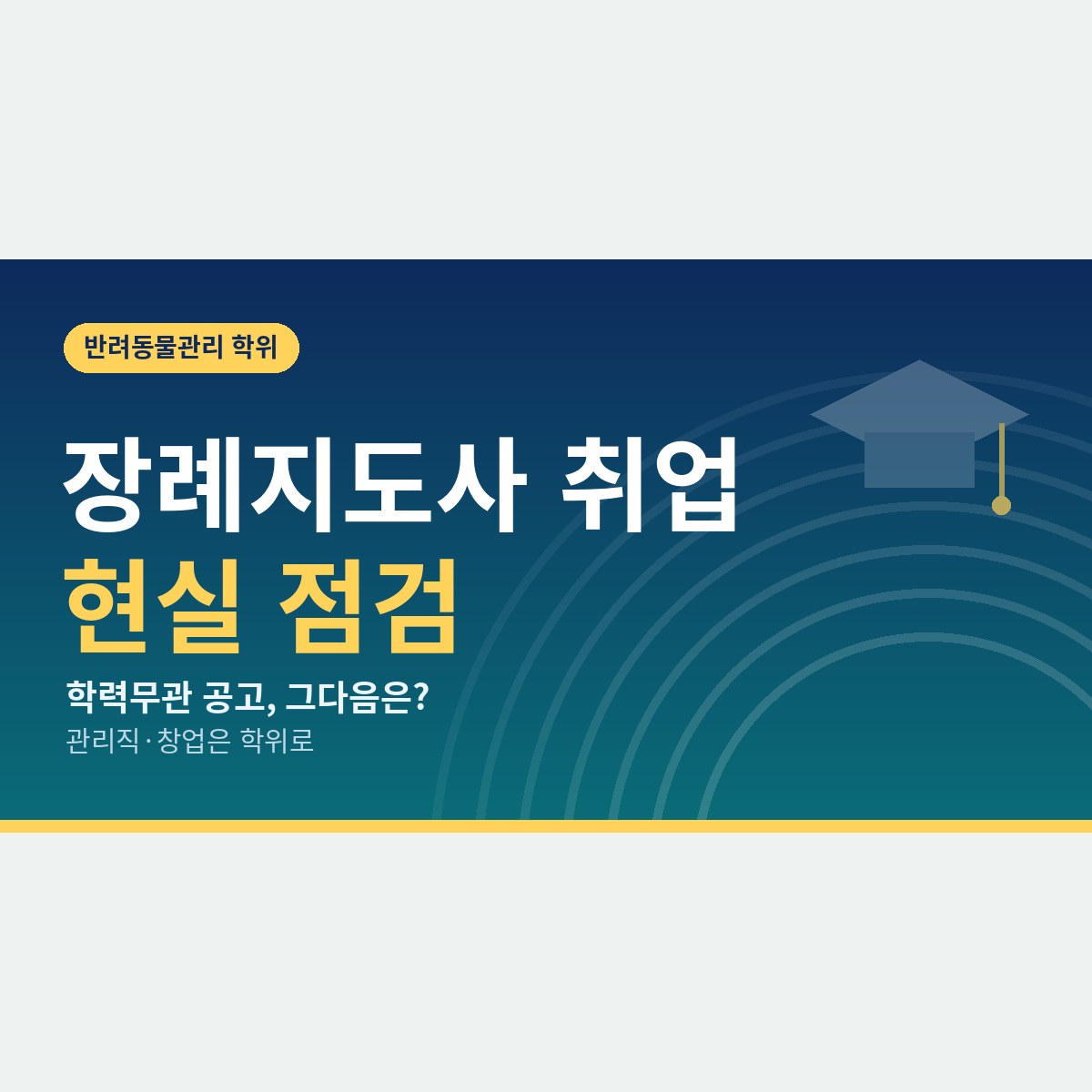 학력무관 공고가 많은데 학위는 왜? 반려동물 장례지도사 취업 현실 점검