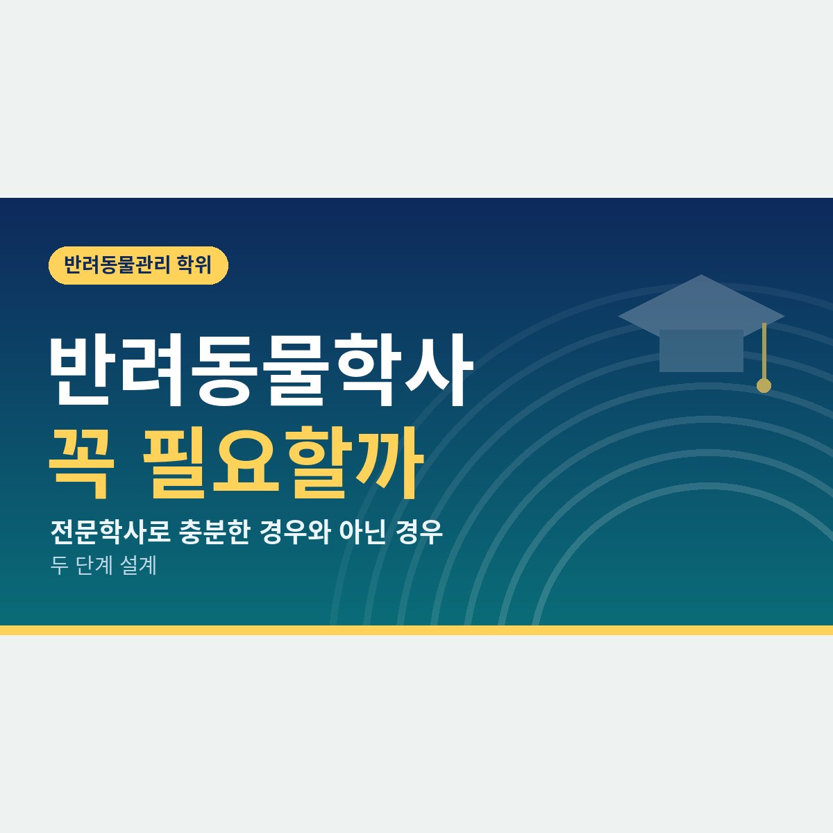 내 목표에 반려동물학사가 꼭 필요할까, 전문학사로 충분한 경우와 아닌 경우