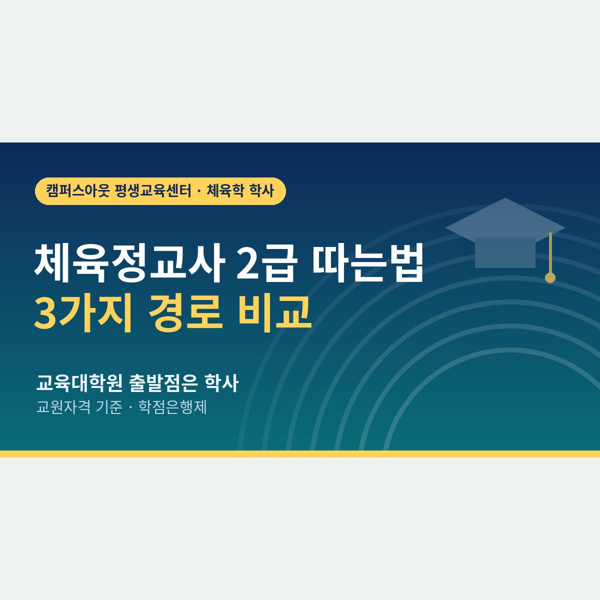 사범대를 안 나왔다면 어디서부터? 체육정교사 2급 따는법 3가지 경로와 학점은행제의 역할
