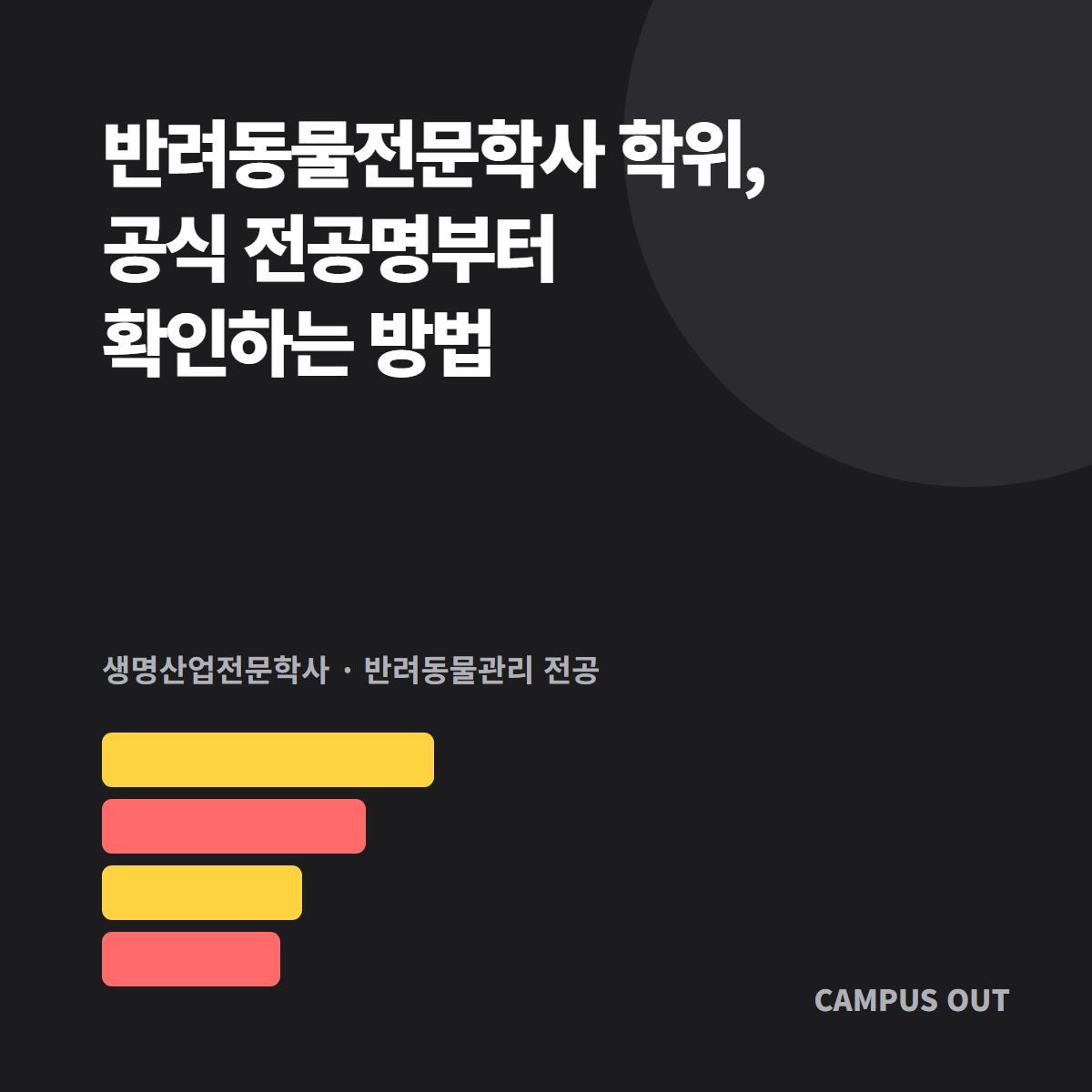 반려동물전문학사 학위, 공식 전공명부터 확인하는 방법