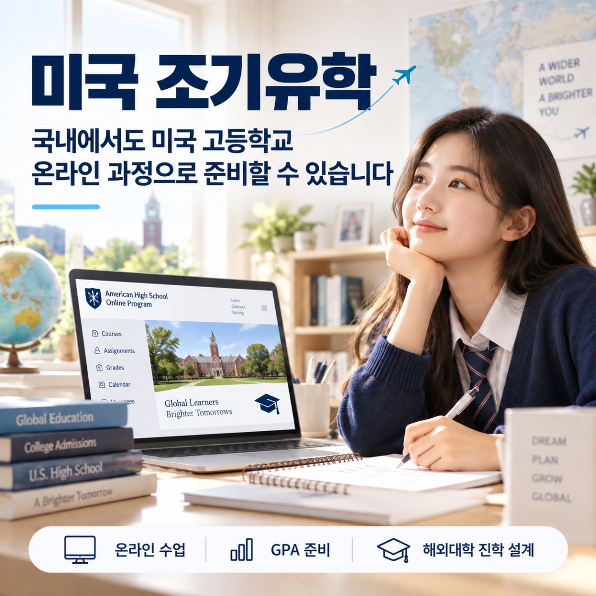 미국 조기유학, 출국 없이 미국 고등학교 과정 준비하는 방법
