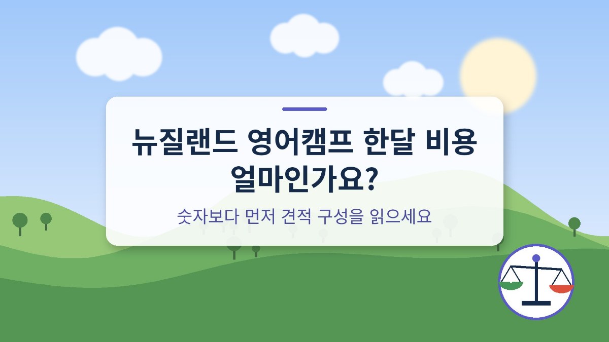 뉴질랜드 영어캠프 한달 비용 얼마인가요